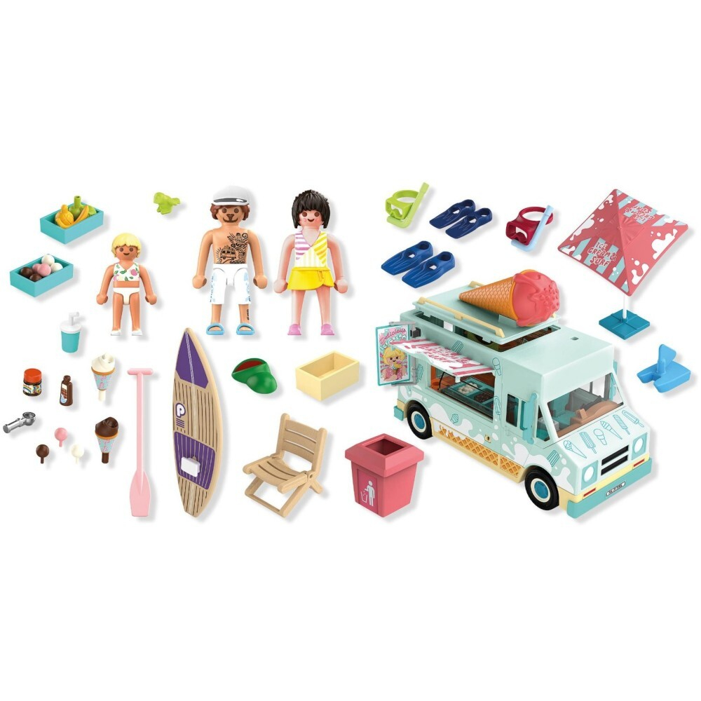 Playmobil - My Life Фургон с мороженым и магазин серфинга 71904