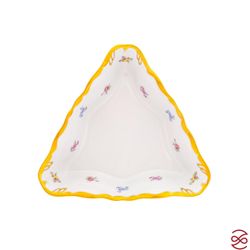 Салатник треугольный Queen's Crown Мелкие цветы 22см