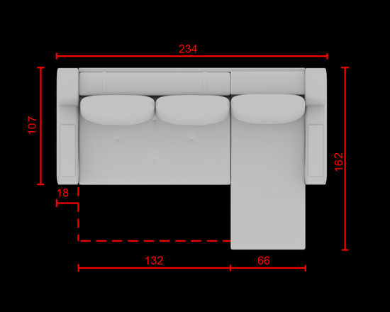 Диван угловой МАЙАМИ 2/3 (2х+От)