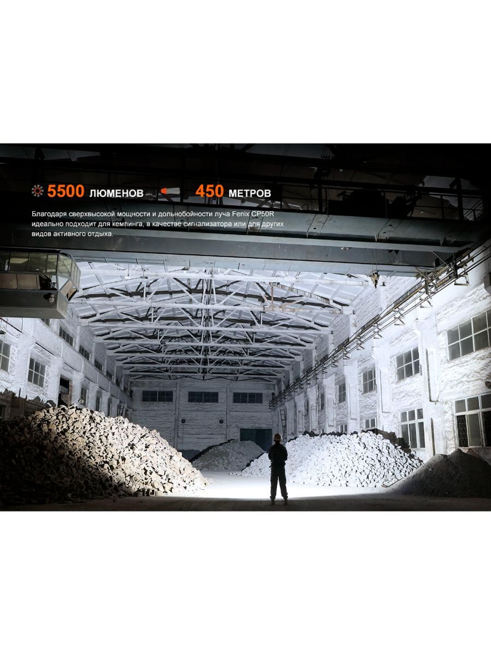 Фонарь Fenix кемпинговый CP50R многофункциональный 5500 люмен (Powerbank)