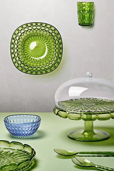 Блюдо для торта с крышкой vanity, D30 см, зеленое