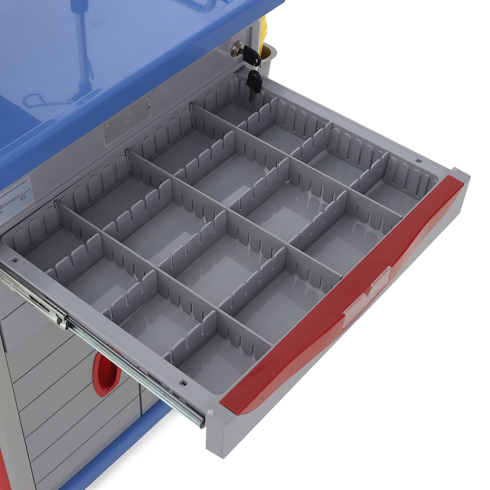Тележка медицинская Med-Mos ЕТ850-02 ТМ-021АН-00 ля экстренной помощи и реанимации