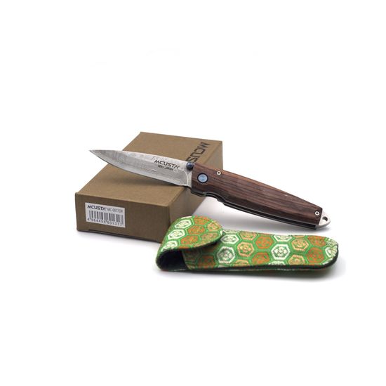 MC-0077DR Mcusta Shinra, скл нож, клин VG-10, дамаск 33 слоя, рукоять Wood