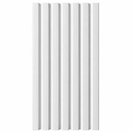 Стеновая реечная панель Альберо, Винил Белый, 120*16*2750 мм