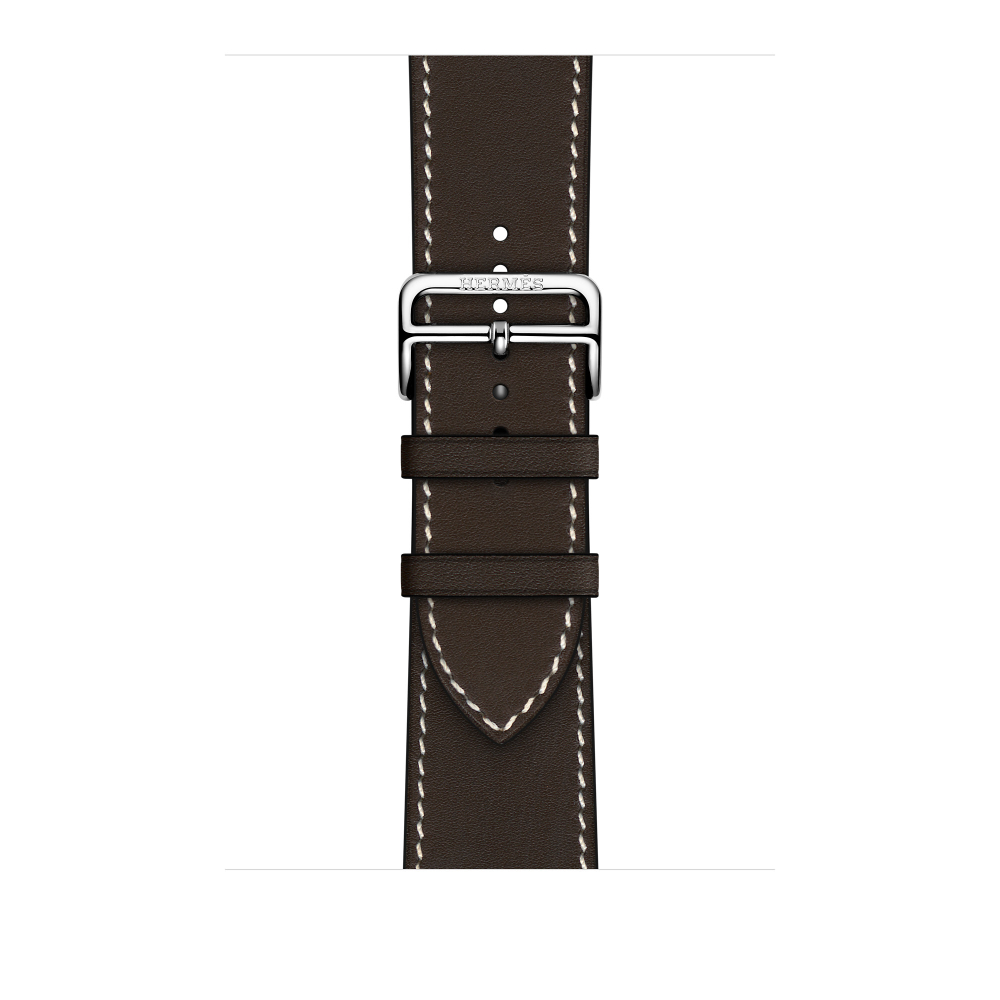 Apple Watch Hermès - 45mm Ebène Barénia Leather Single Tour Deployment Buckle
