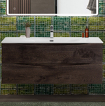 Тумба с раковиной подвесная BelBagno MARINO-CER-N-1200-2C-SO-RNG-P Rovere Nature Grigio, раковина белая BB-8099-120