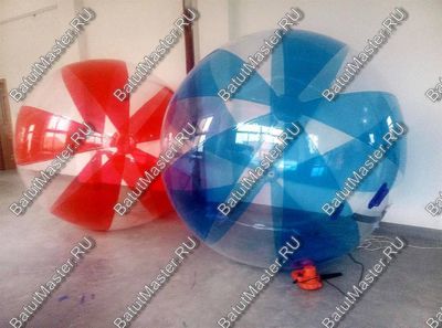 Аттракцион Водный шар ПВХ «Прозрачно-голубой» 1,8*1,8*1,8 м