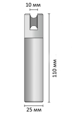 Декоративный отвес для цепи или шнура управления, адаптер металл сталь/наконечник оргстекло белый матовый