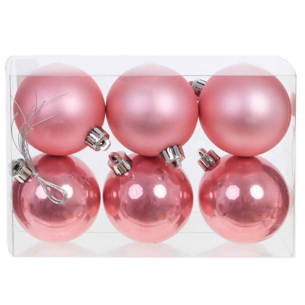 GAEM Набор из 6шт Украшение новогоднее "Шар", D 6 см, L11,5 W6 H17,5 см