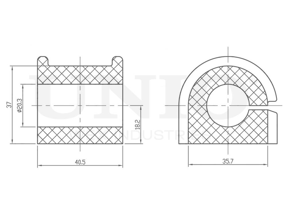 Втулка переднего стабилизатора UNIO RMP-10254