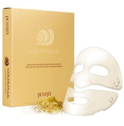 Petitfee Gold and Snail Hydrogel Mask Pack гидрогелевая маска с золотом и экстрактом слизи улитки