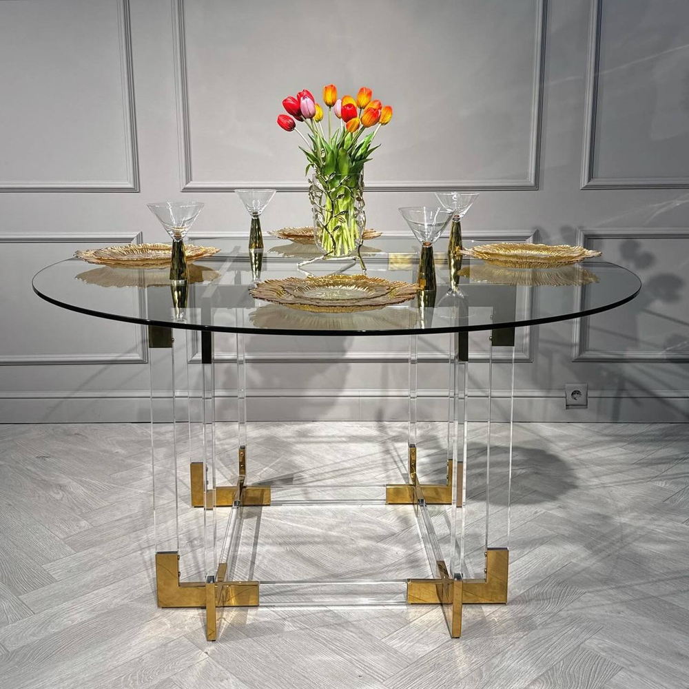 Стол обеденный Ist Casa Никсон, 140х75 см, прозрачный