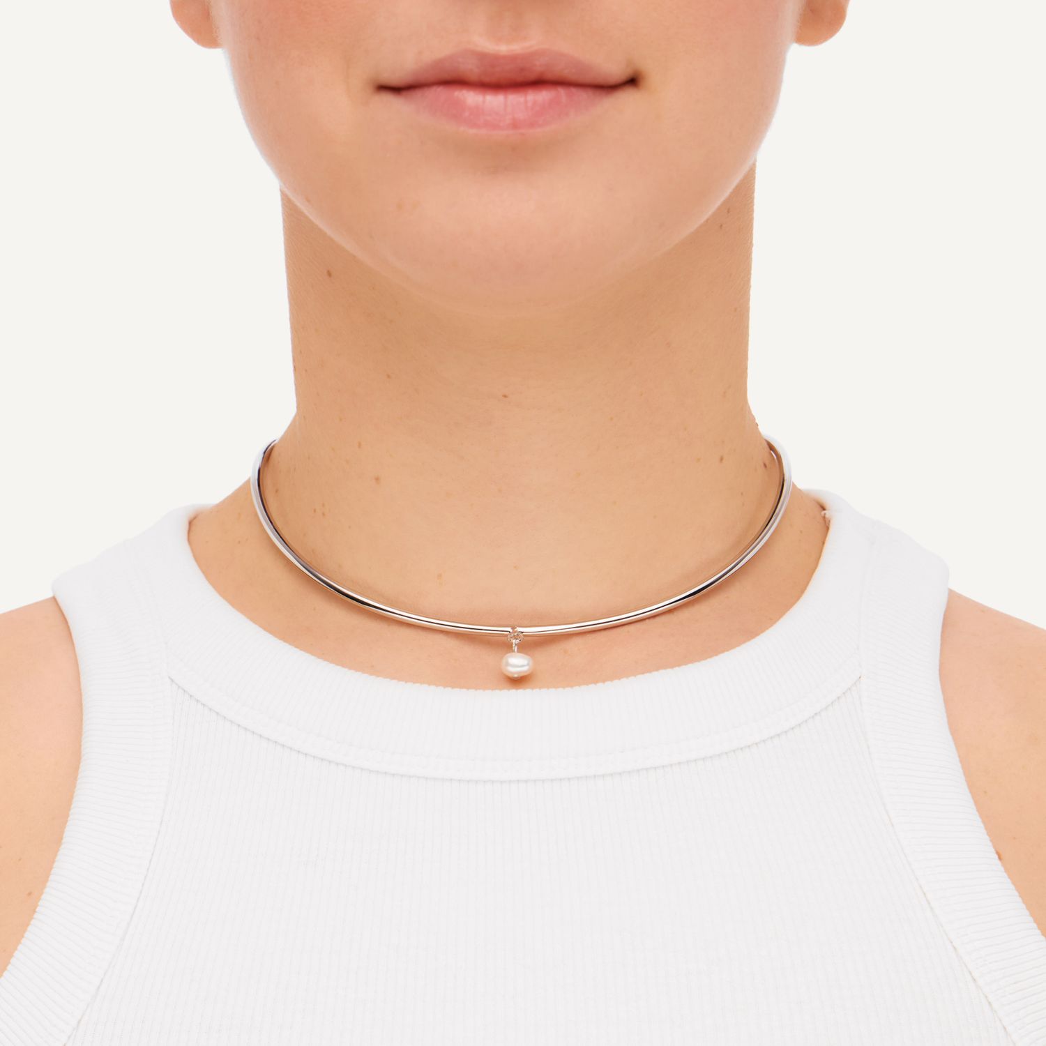 Колье Eclipse Pearl Shine Necklace - Silver