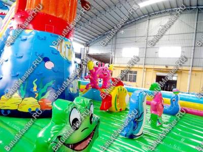 Коммерческий надувной батут "На морском дне" 18*9*7 м