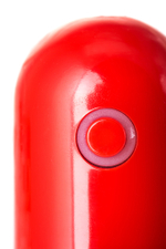 Анальная втулка с вибропулей красная 8 см