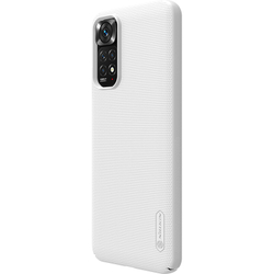 Тонкий чехол от Nillkin для Xiaomi Redmi Note 11S, белый цвет, серия Super Frosted Shield