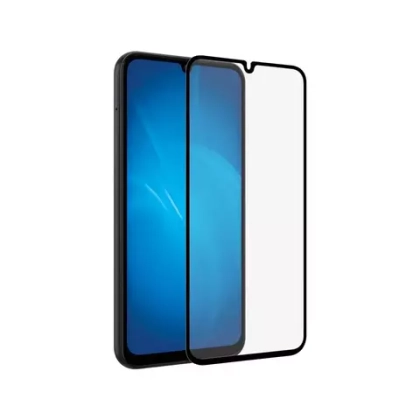 Закаленное стекло с цветной рамкой \для Samsung Galaxy A24\A25/A15 DF (black)