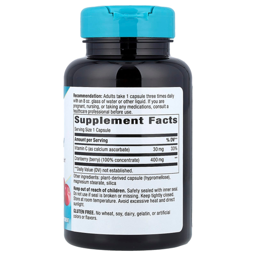 Nature's Way, клюква, смесь премиального качества, 400 мг, 120 веганских капсул
