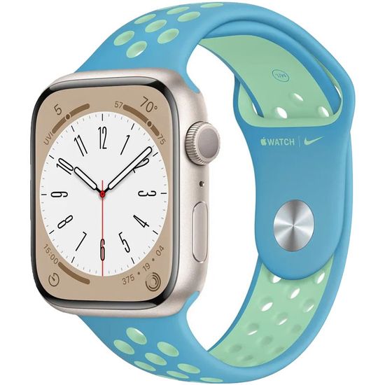 Apple Nike Sport Band for Apple Watch 38|40|41mm Chlorine Blue/Green Glow (Синий/Зелёный) MJ6H3ZM/A