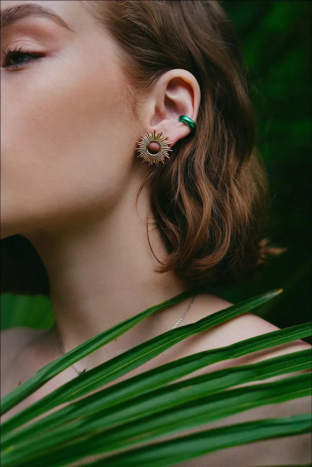 Cерьги Helios, позолота