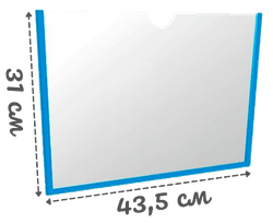 Карман А3 горизонтальный самоклеящийся ПЭТ 0,3 мм белый скотч