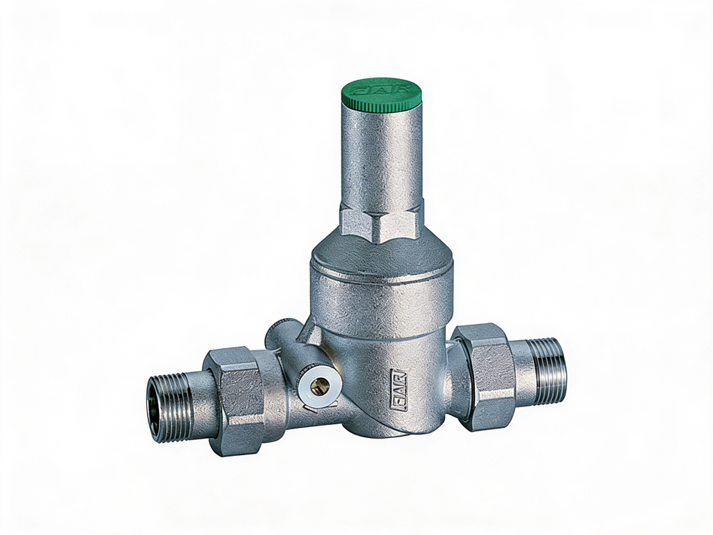 Редуктор 3/4", НР-НР, без манометра, хромированный FAR