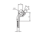 Фитинг DN 32 BSP (Г) 1.1/2 (45)  (штифтованная гайка) (o-ring)