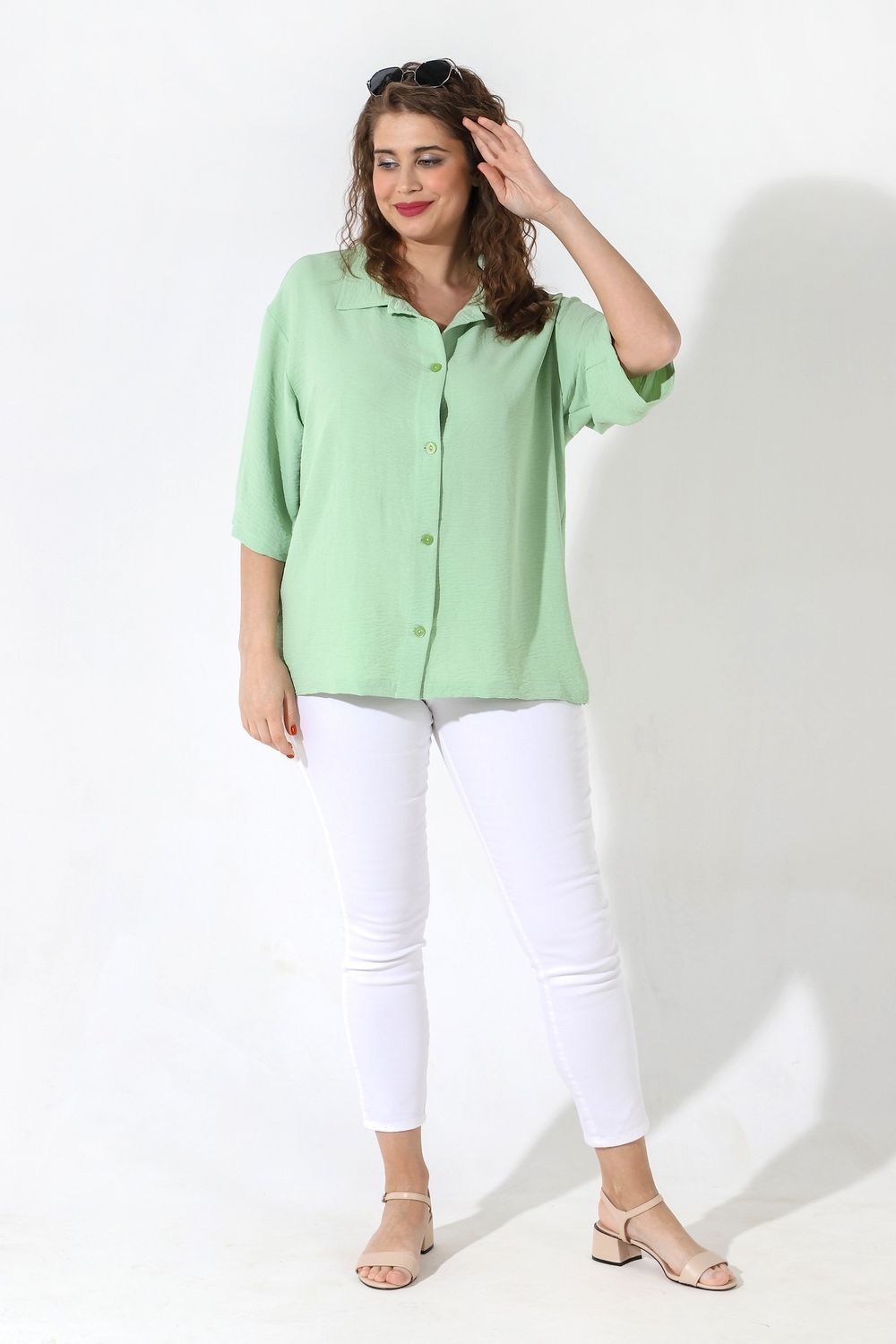 Блуза Жаркий сезон-1 Виотекс САЛАТОВЫЙ