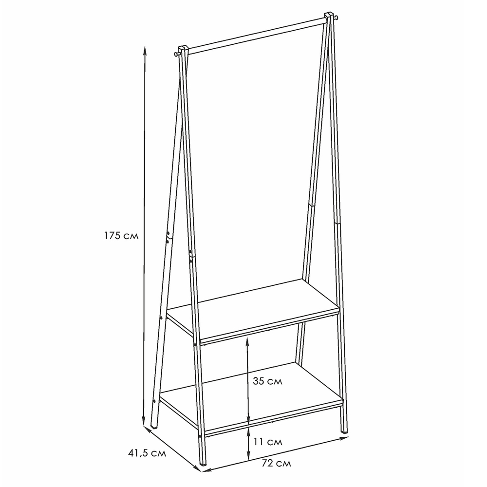 ВЕШАЛКА ГАРДЕРОБНАЯ АЛАБАМА 22 БЕЛАЯ