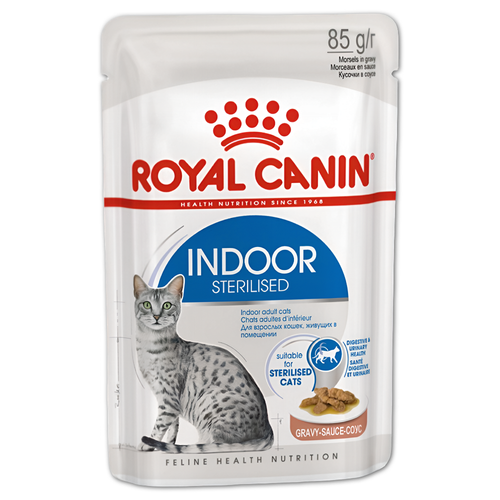 Royal Canin корм консервированный для взрослых кошек кусочки в соусе домашние стерилизованные