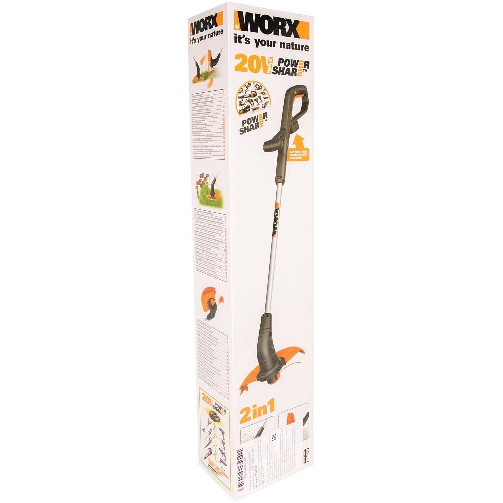 Триммер WORX WG157E.9 20V 1,5Ач аккумуляторный без АКБ и ЗУ