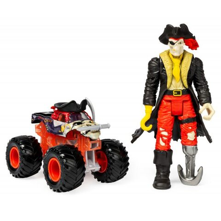 Master Monster Jam Creatures - Super Sneaker Pirate&#39;s Curse в масштабе 1:64 + фигурка капитана Блэка 20121074