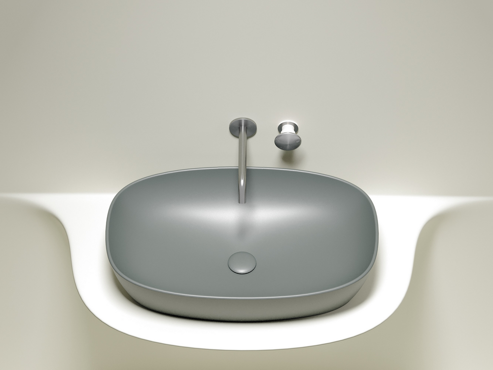 Умывальник чаша накладная овальная (цвет Антрацит Матовый) Element 610x385x140мм