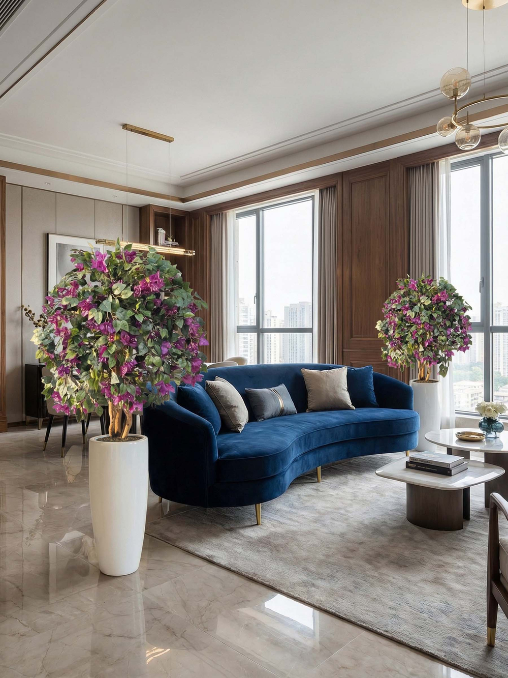 Искусственная Бугенвиллия 110см в кашпо