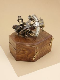 Nautical Морской секстант в деревянном футляре
