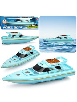 Игрушка Лодка Вояж на батарейках (53901), цвет голубой