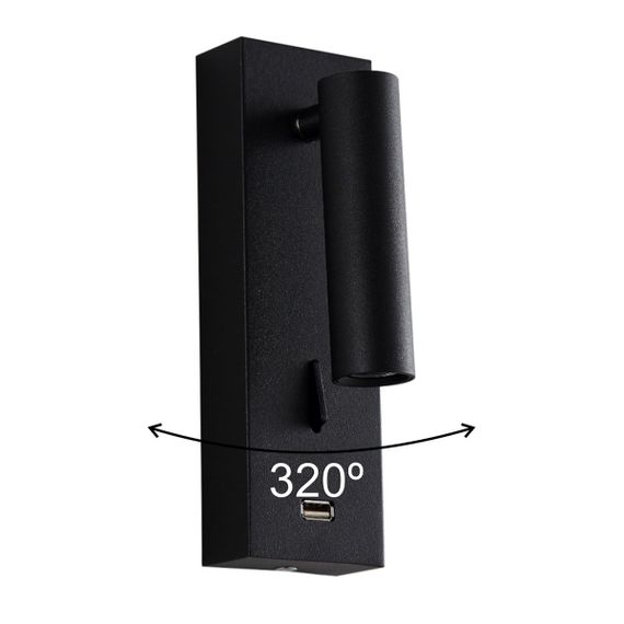 Настенный светильник Crystal Lux CLT 210W USB BL