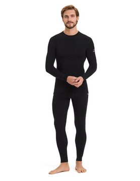 Термобелье мужское  комплект  Norveg Soft  (футболка с длинным рукавом + кальсоны) 14SMSRU-002, черный