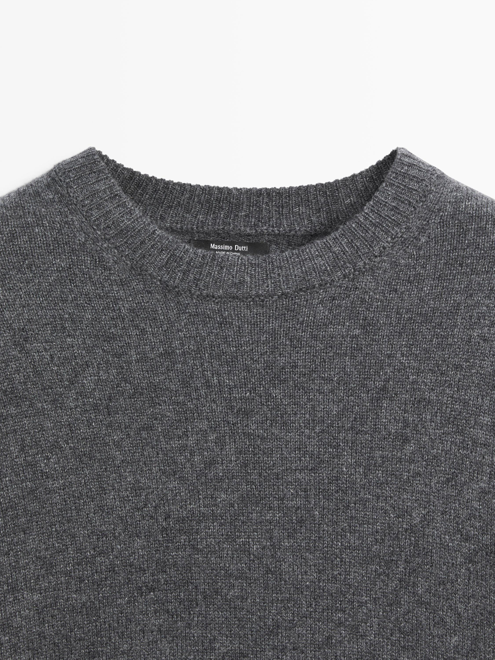 Massimo Dutti Свитер оверсайз из 100% кашемира, антрацитово-серый