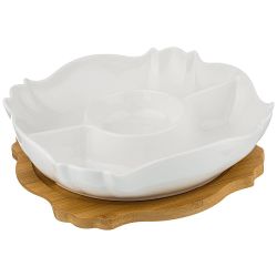 МЕНАЖНИЦА 3 СЕКЦИИ НА ДЕРЕВ. ПОДСТАВКЕ LEFARD 27*27*6 СМ (КОР=8ШТ.)