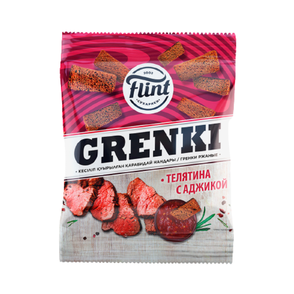 Гренки Flint телятина аджика 180 гр