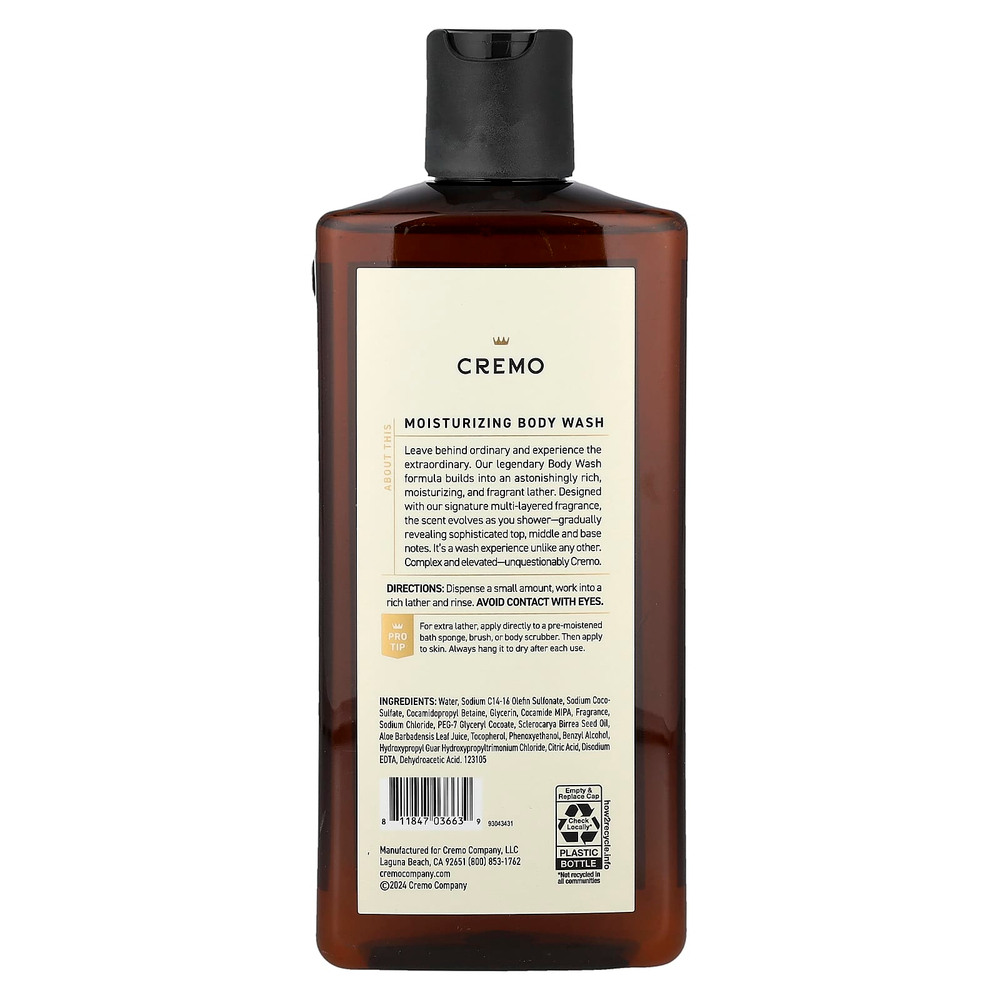 Cremo, Гель для душа, итальянский бергамот, 473 мл (16 жидк. Унций)