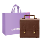 MARKANGARO PU Small Square Bag, Handbag, Backpack Medium Women"s Black/Coffee