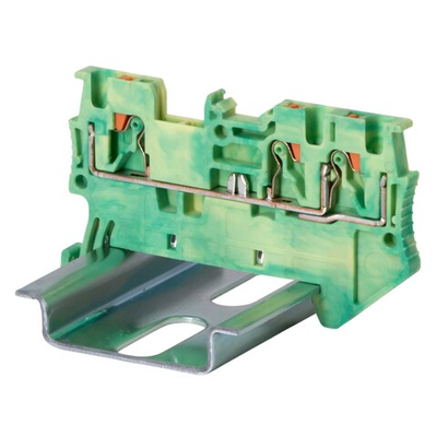 Клемма заземления, зажим push-in, 3 точки подключения, 1.5 кв.мм