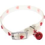 Ошейник для кошек с колокольчиком 1*30см «Neon-Сердечки» светящийся (минивложение 12шт)