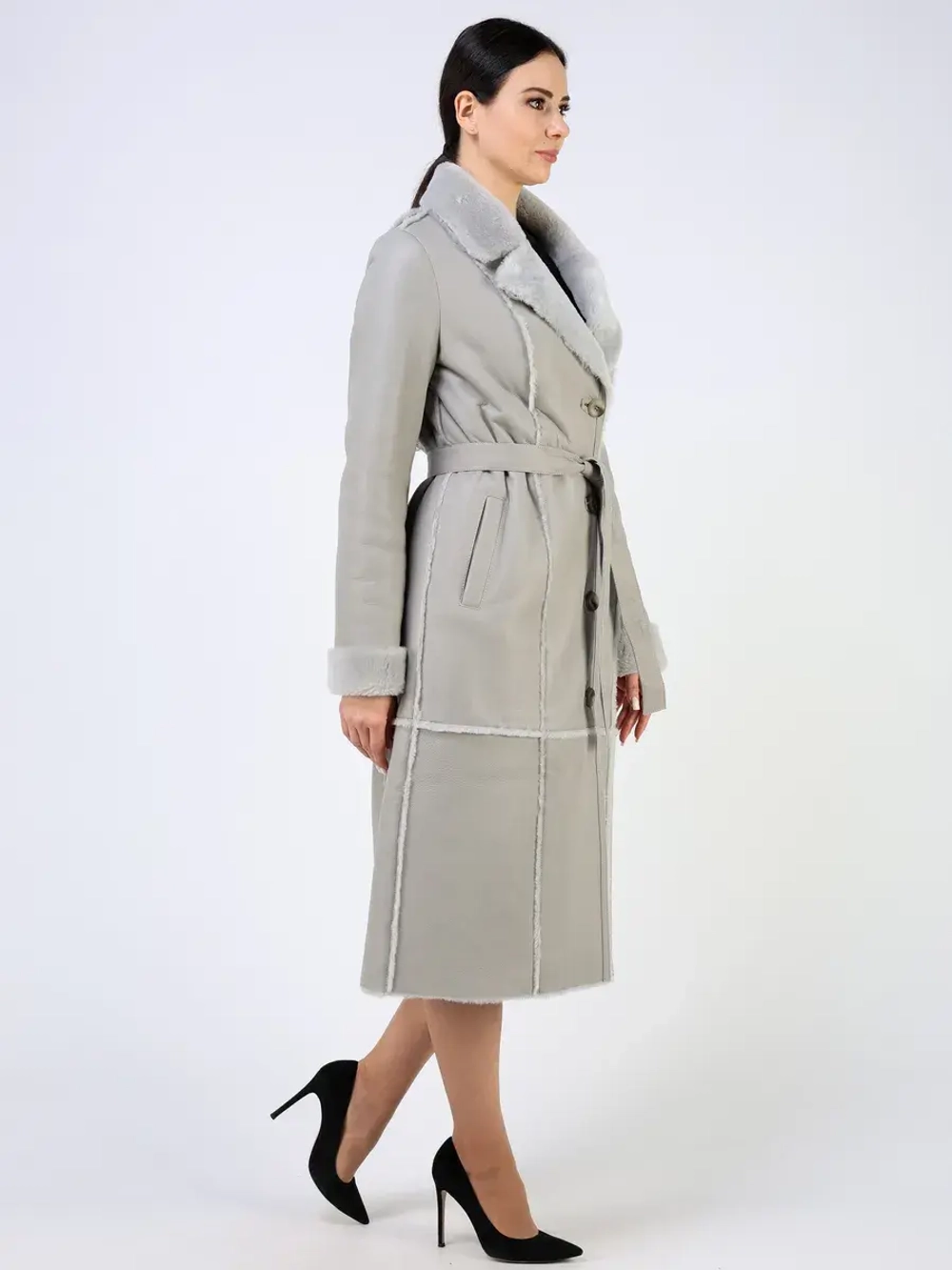 Дубленка зимняя натуральная длинная