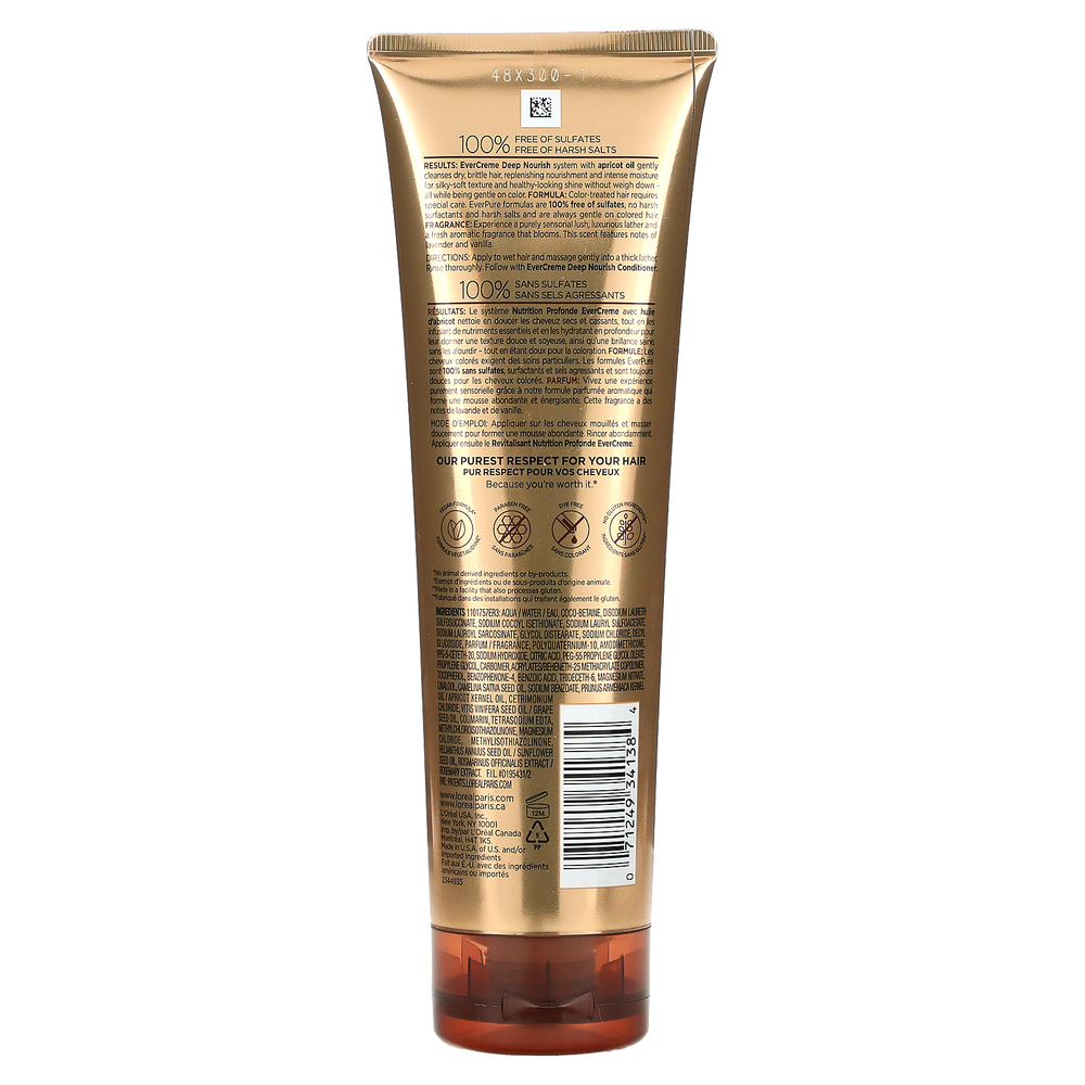 L'Oréal, Ever Creme, шампунь для глубокого питания с абрикосовым маслом, 250 мл (8,5 жидк. Унции)