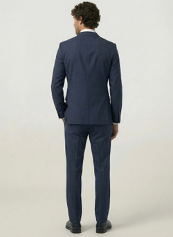 Мужской костюм двубортный (синий) А66
