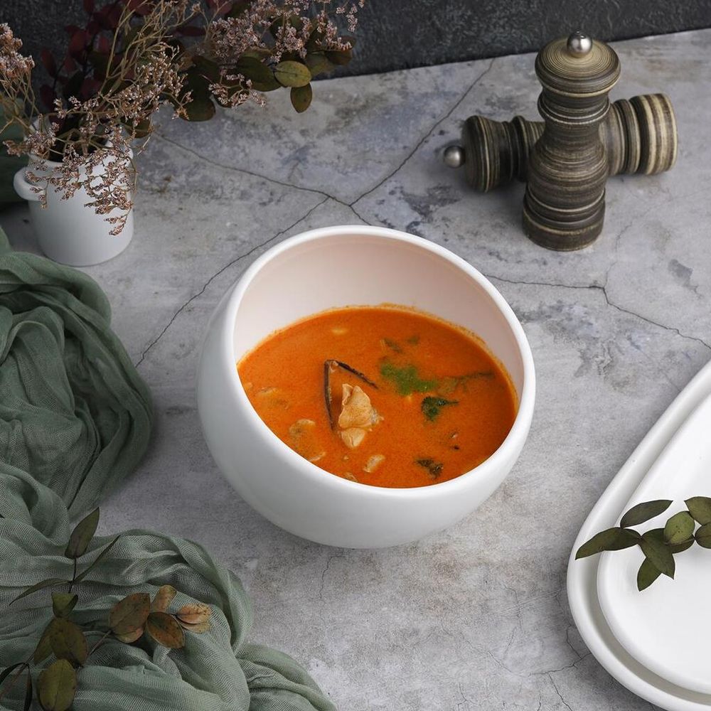 Салатник 870 мл d 16,5 см h13/8 см скошенный белый фарфор NEW P.L. Proff Cuisine [4]