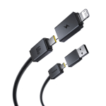 Кабель C+U - C+L Baseus Versatile Two-for-Two Charging+Data 60W 0.6-2m - Cosmic Black